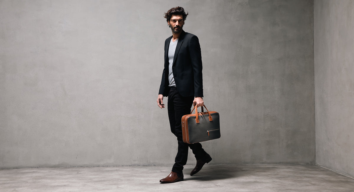 Porte-documents 36 heures en toile et cuir | Conally