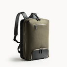Sac à dos homme cuir​ noir et toile kaki pour un grand confort pour votre dos