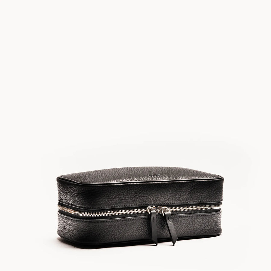 Trousse de toilette cuir ~ CLARA - NOIR