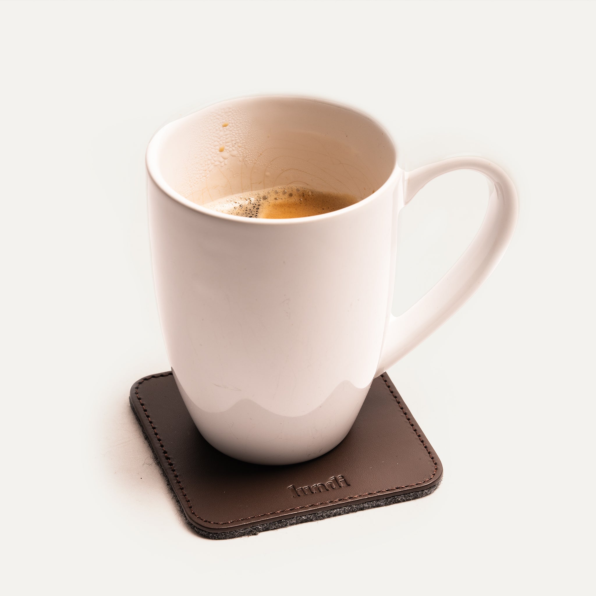 leather coasters​ brown