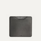 Tapis de souris ergonomique​ en cuir et feutrine noir.