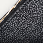 Détail du cuir grainé pleine fleur noir