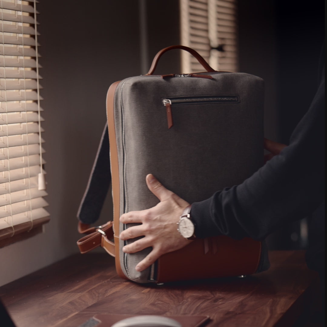 Sac à dos ergonomique​ pensé par lundi pour un style luxueux et adapté au déplacement business