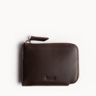 Portefeuille femme luxe​ marron en cuir lisse semi végétal - modèle CHARLES par lundi