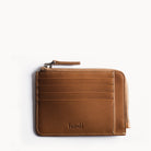 Portefeuille homme luxe pour homme et femme en cuir cognac - design élégant et robuste.